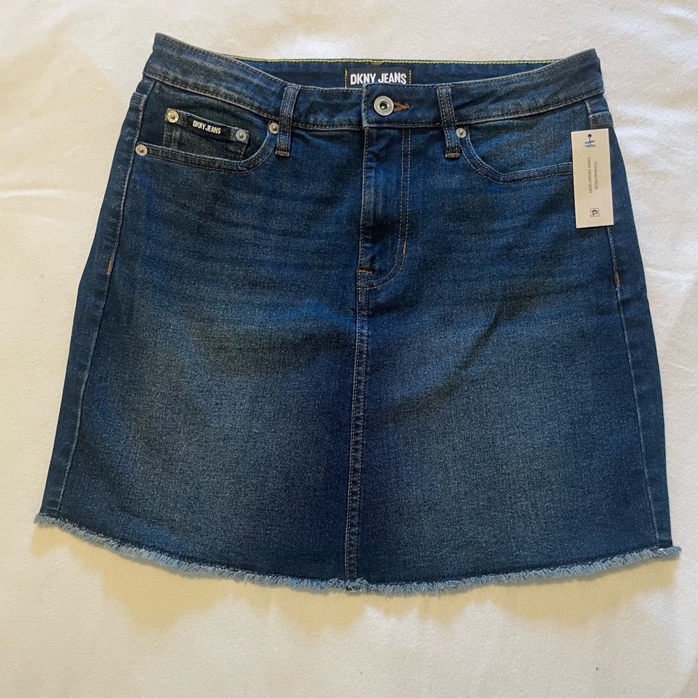 DKNY Dark Blue Denim Mini Skirt